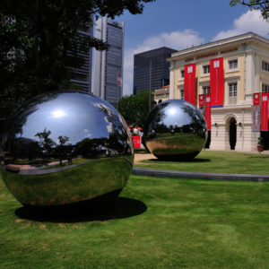 stainless steel gazing ball