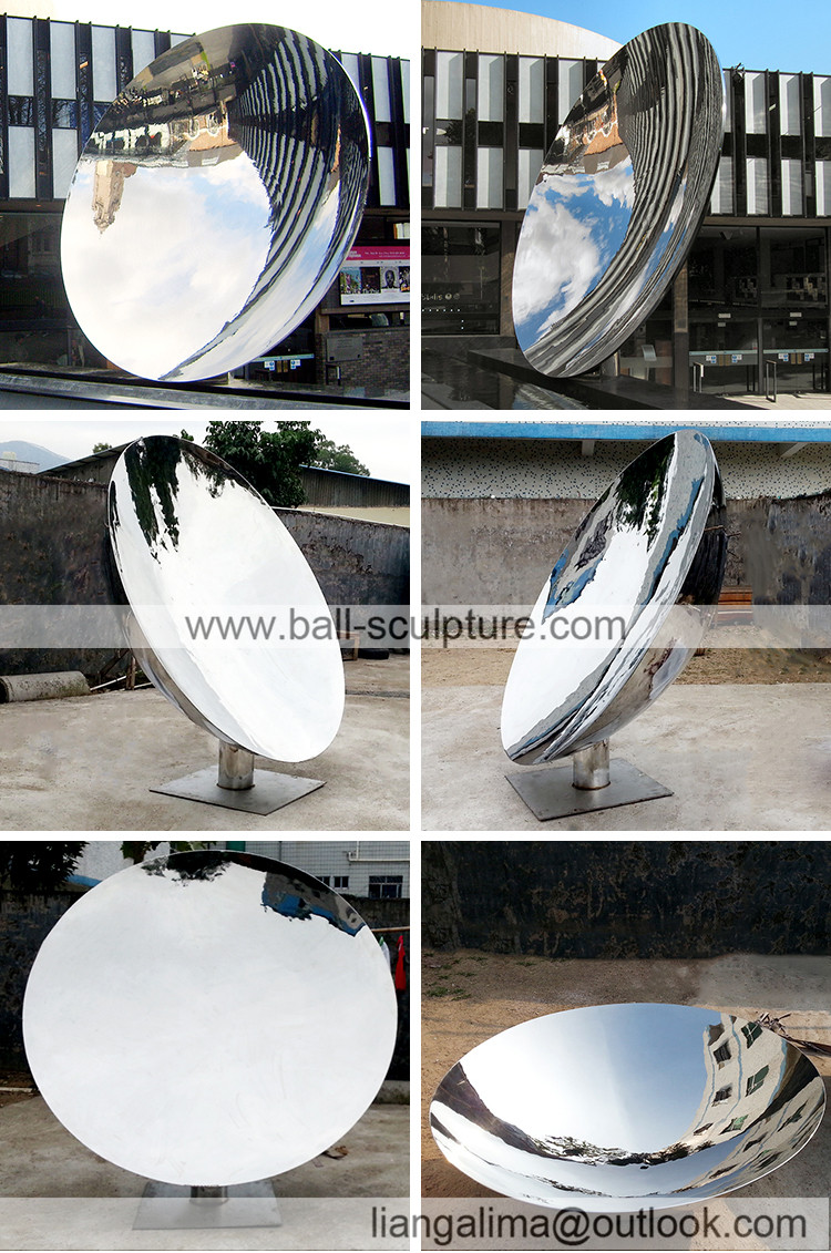 outdoor mirror concave sculpture